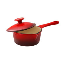 Red Colourful Enamel Cast Iron Sauce Pan Milk Pot